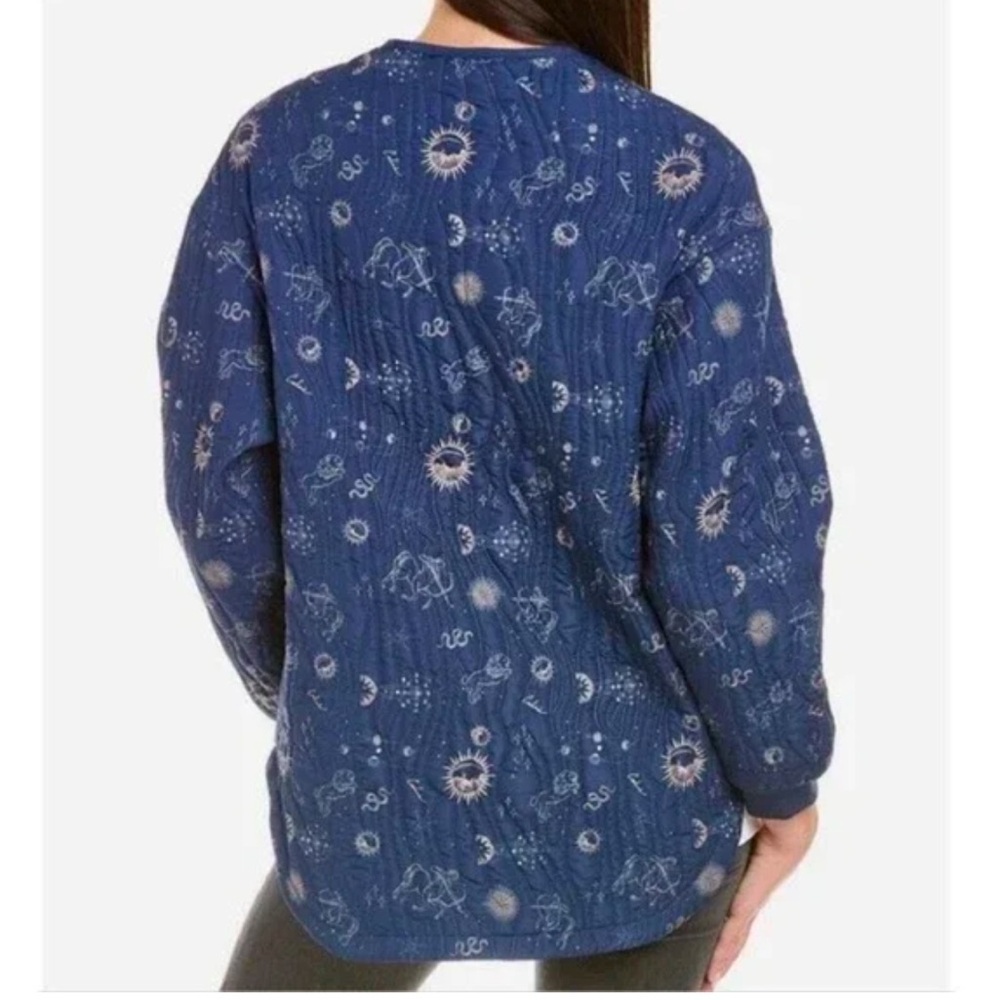 Johnny Was Navy Blue Embroidered Quilted Jacket - Picture 2 of 11